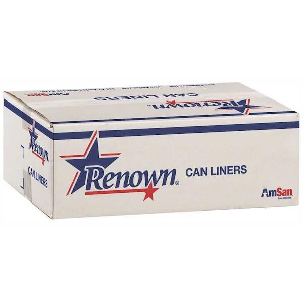 45 Gal. 22 mic 40 in. x 48 in. Natural Can Liner, 150PK